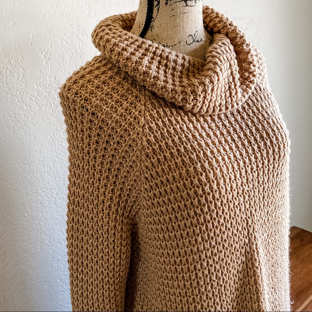 Knit Cowl-neck Tunic Sweater